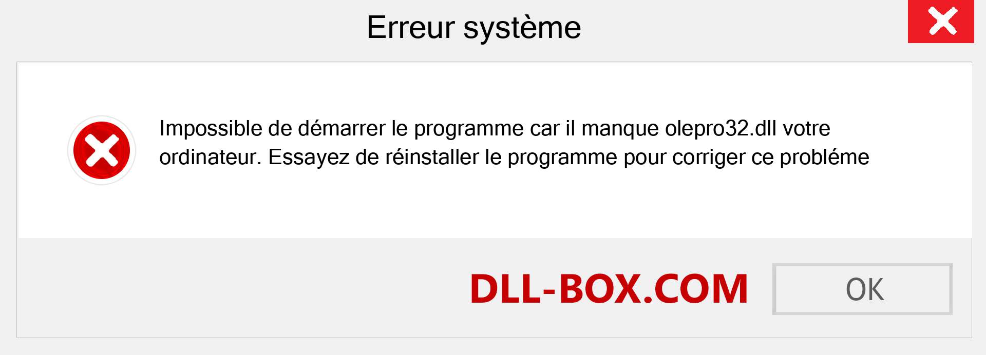 Le fichier olepro32.dll est manquant ?. Télécharger pour Windows 7, 8, 10 - Correction de l'erreur manquante olepro32 dll sur Windows, photos, images